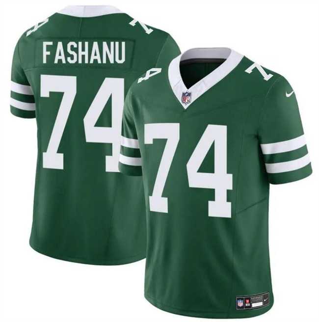 Men & Women & Youth New York Jets #74 Olu Fashanu Green 2024 F.U.S.E Throwback Limited Stitched Jersey